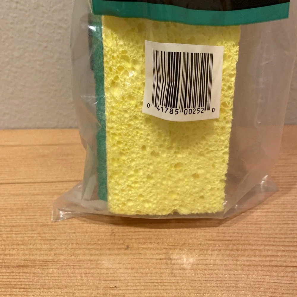 O Cedar‎ Sponge Mop Refill Cellulose Sponge W/ Scrubber Item NOS 2001